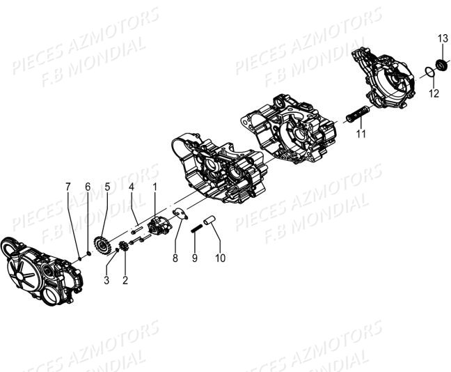 Pompe A Huile FB MONDIAL Pieces PAGANI 125 ABS EURO4 FB Mondial Origine