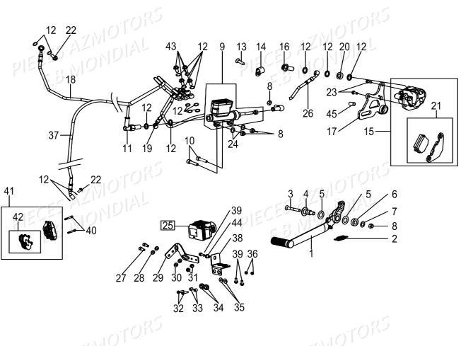 Systeme De Frein Abs FB MONDIAL Pieces PAGANI 125 ABS EURO4 FB Mondial Origine