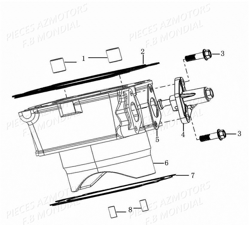 CYLINDRE FB MONDIAL PAGANI 300 SC ABS