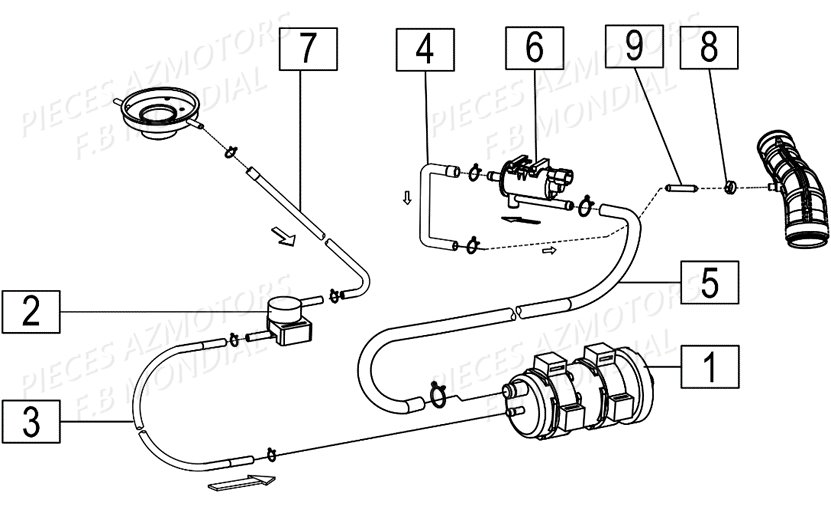 Reniflard FB MONDIAL Pieces PAGANI SC 300 ABS EU IV Mondial Origine