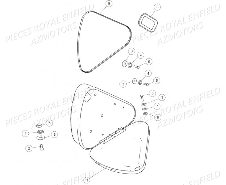 Boite Composants Electriques ROYAL ENFIELD Pieces ROYAL ENFIELD CLASSIC PEGASUS 500 (E4) BROWN (2018)