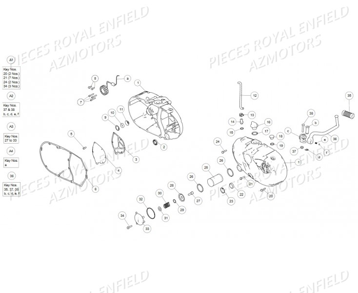 CARTER_ALLUMAGE_ALLUMAGE_KICK ROYAL ENFIELD Pieces ROYAL ENFIELD CLASSIC PEGASUS 500 (E4) BROWN (2018)