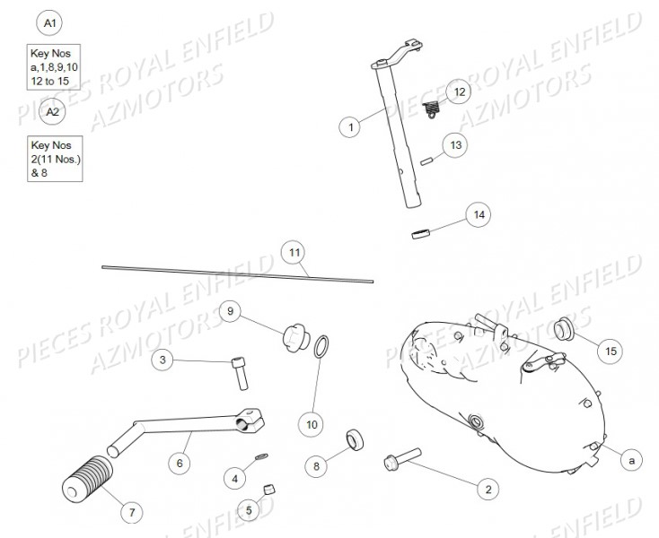 Carter Embrayage ROYAL ENFIELD Pieces ROYAL ENFIELD CLASSIC PEGASUS 500 (E4) BROWN (2018)