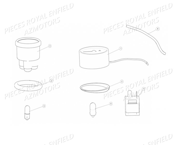 Compteur ROYAL ENFIELD Pieces ROYAL ENFIELD CLASSIC PEGASUS 500 (E4) BROWN (2018)