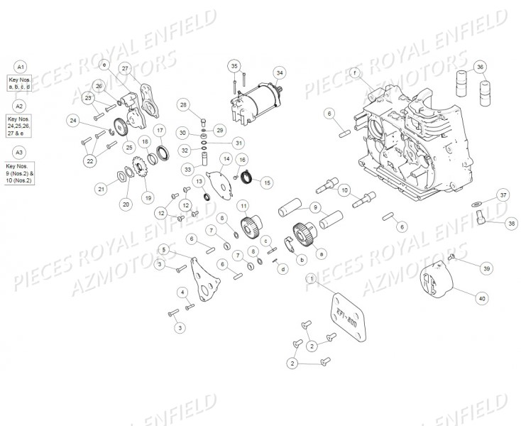 Pompe A Huile Demarreur Pignon Sbv ROYAL ENFIELD Pieces ROYAL ENFIELD CLASSIC PEGASUS 500 (E4) BROWN (2018)