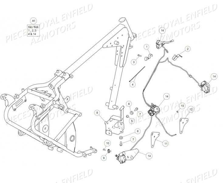 SUPPORT_ABS ROYAL ENFIELD Pieces ROYAL ENFIELD CLASSIC PEGASUS 500 (E4) BROWN (2018)