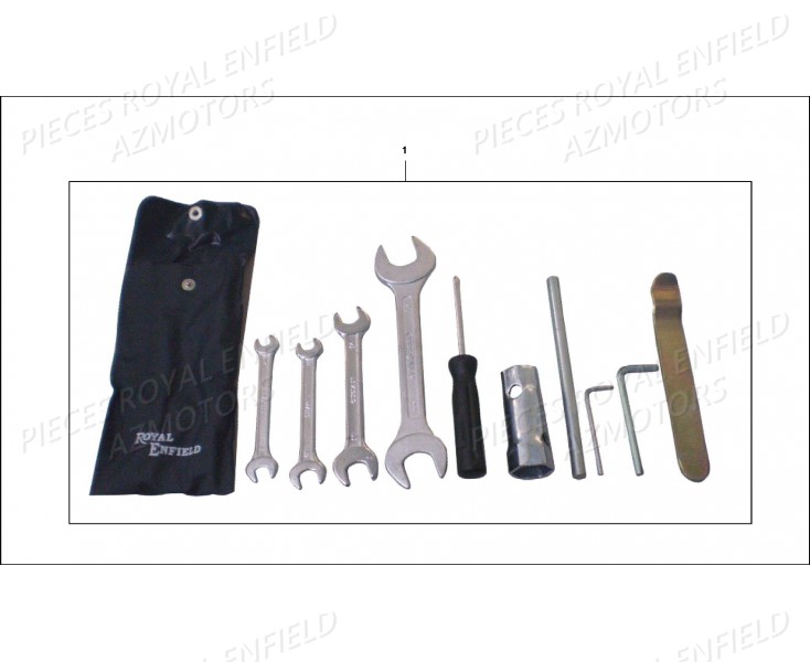 Boite A Outils ROYAL ENFIELD Pieces ROYAL ENFIELD CLASSIC PEGASUS 500 (E4) OLIVE DRAB GREEN (2018)