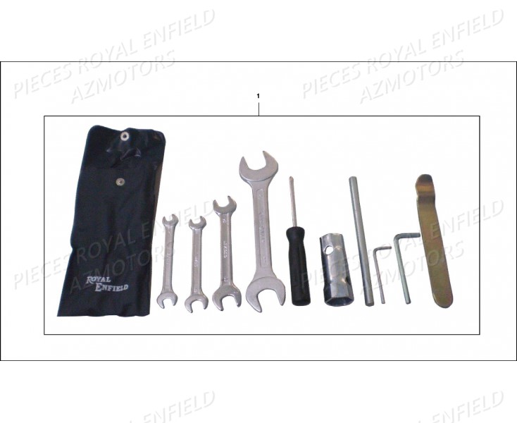 BOITE A OUTILS ROYAL ENFIELD PEGASUS OLIVE