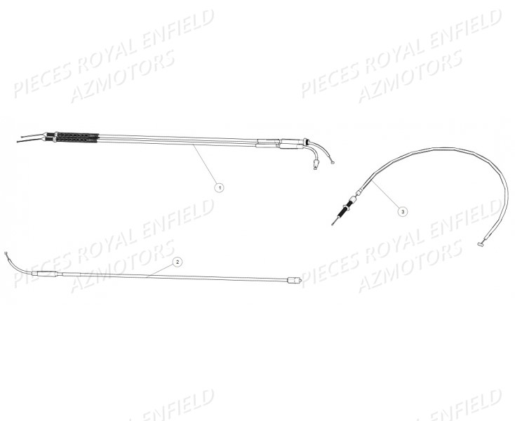 Cables ROYAL ENFIELD Pieces ROYAL ENFIELD CLASSIC PEGASUS 500 (E4) OLIVE DRAB GREEN (2018)