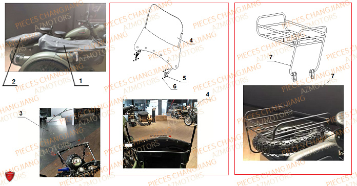 Accessoire 1 CHANGJIANG Pieces SIDE-CAR CHANGJIANG CJ 650 PEKIN_EXPRESS EURO4