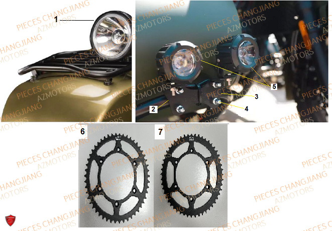 Accessoire 2 CHANGJIANG Pieces SIDE-CAR CHANGJIANG CJ 650 PEKIN_EXPRESS EURO4