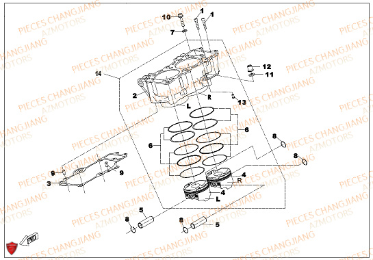 CYLINDRE CHANGJIANG PEKIN EXPRESS CJ 650