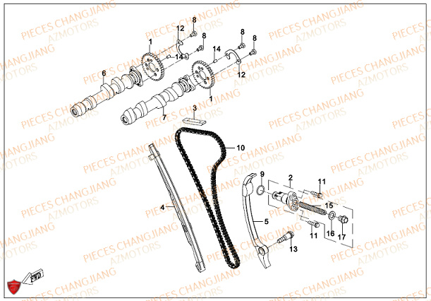Distribution CHANGJIANG Pieces SIDE-CAR CHANGJIANG CJ 650 PEKIN_EXPRESS EURO4
