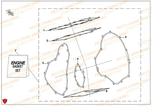 Joint Moteur 1 CHANGJIANG Pieces SIDE-CAR CHANGJIANG CJ 650 PEKIN_EXPRESS EURO4