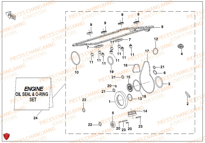 Joint Moteur 2 CHANGJIANG Pieces SIDE-CAR CHANGJIANG CJ 650 PEKIN_EXPRESS EURO4