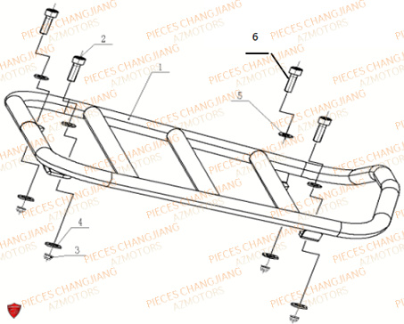 Porte Paquet CHANGJIANG Pieces SIDE-CAR CHANGJIANG CJ 650 PEKIN_EXPRESS EURO4