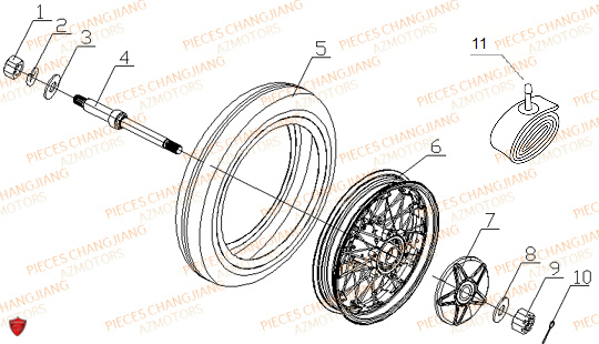 ROUE DU PANIER CHANGJIANG PEKIN EXPRESS CJ 650