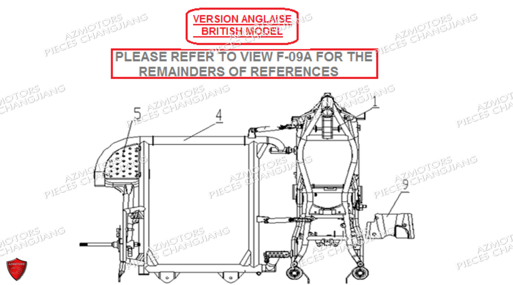 CADRE ANGLETERRE CHANGJIANG PEKIN EXPRESS EURO 5