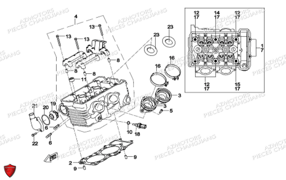 CULASSE CJ650 CHANGJIANG PEKIN EXPRESS EURO 5