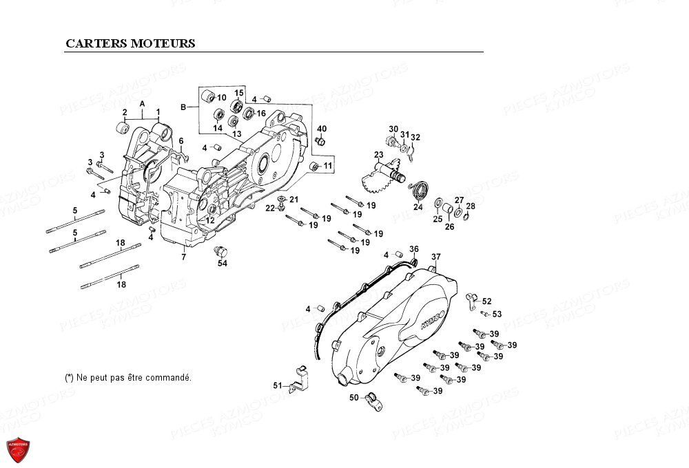 CARTER MOTEUR KYMCO PEOPLE 125 4T EURO II