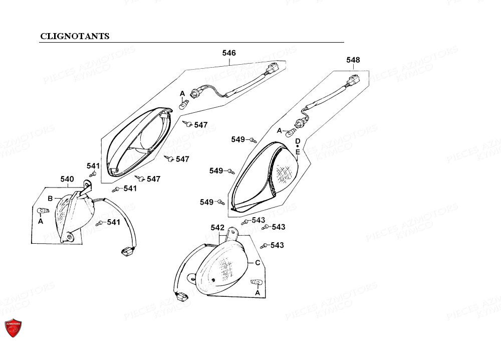 CLIGNOTANTS pour PEOPLE-125-4T-EURO-II