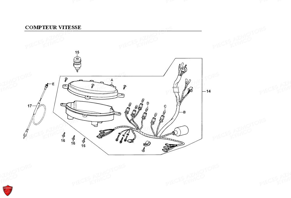 COMPTEUR DE VITESSE KYMCO PEOPLE 125 4T EURO II