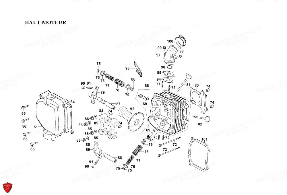 BOUGIE NGK CR7HSA KYMCO pour CULASSE de PEOPLE-125-4T-EURO-II