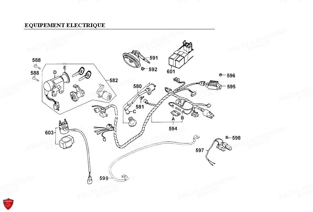 EQUIPEMENT ELECTRIQUE KYMCO PEOPLE 125 4T EURO II