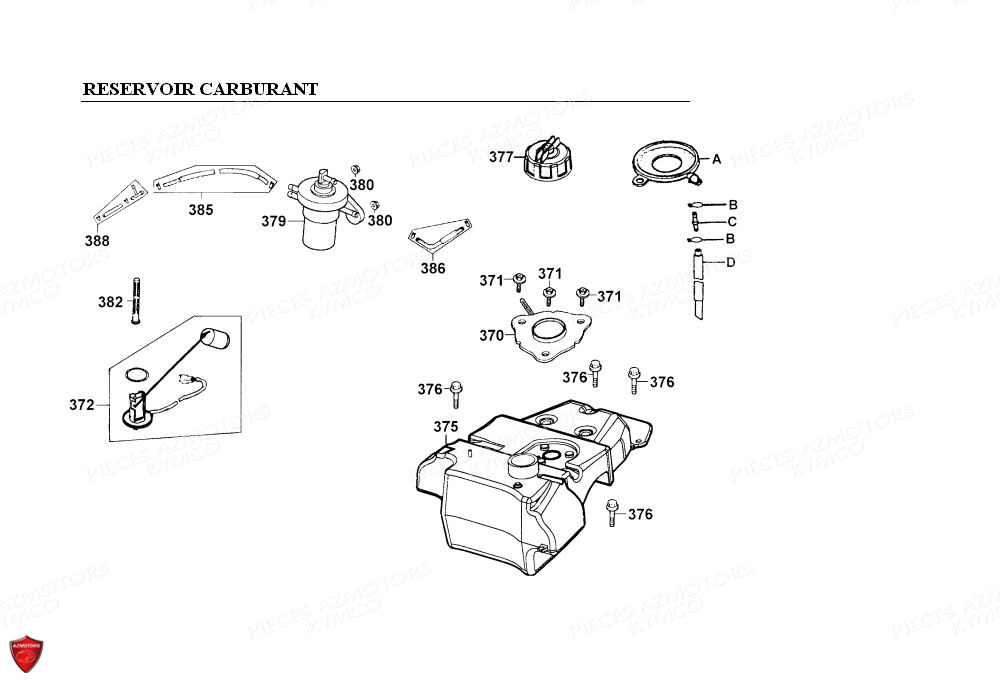 RESERVOIR A CARBURANT pour PEOPLE-125-4T-EURO-II