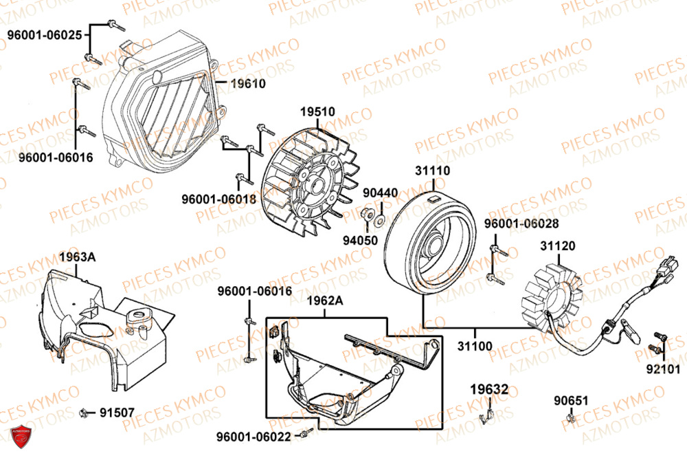 Allumage KYMCO Pièces PEOPLE 125S I ABS EURO 5+ (TF25BG)