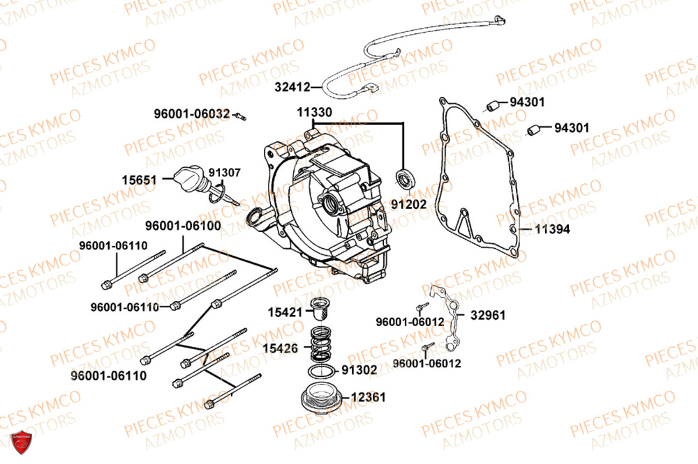 Carter Droit KYMCO Pièces PEOPLE 125S I ABS EURO 5+ (TF25BG)
