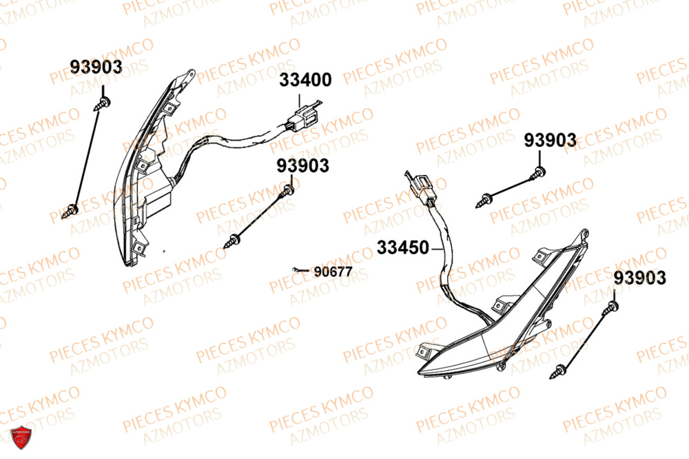 Clignotant KYMCO Pièces PEOPLE 125S I ABS EURO 5+ (TF25BG)