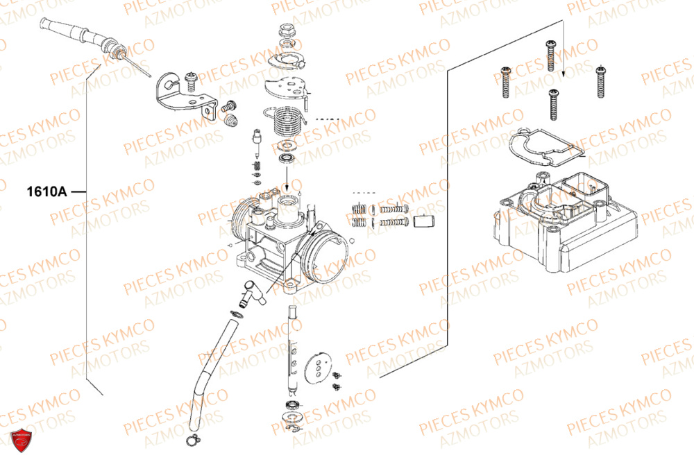 Corps Papillon KYMCO Pièces PEOPLE 125S I ABS EURO 5+ (TF25BG)