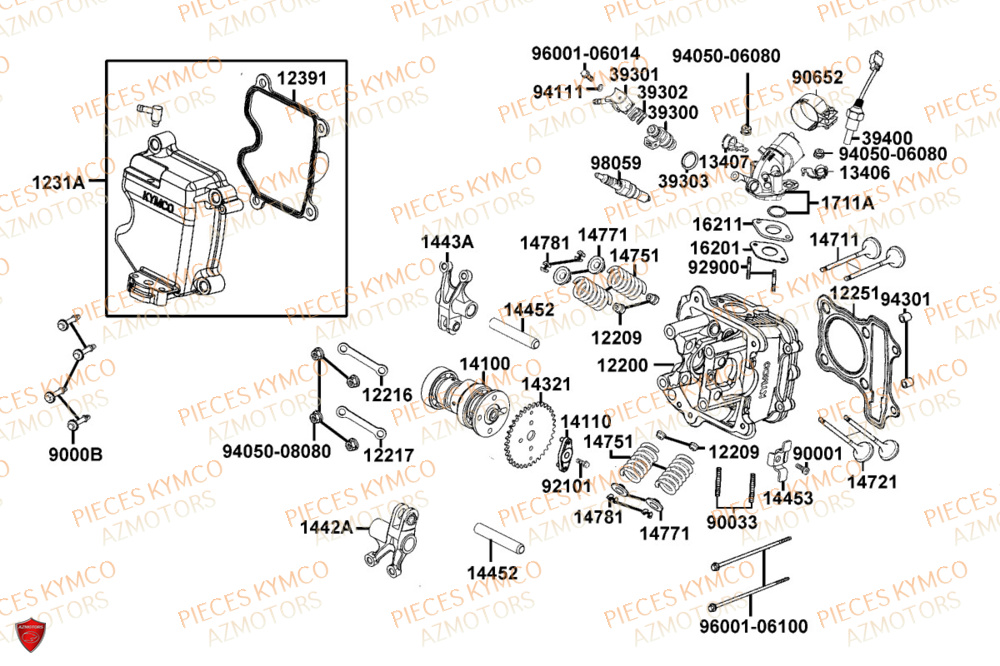 Culasse KYMCO Pièces PEOPLE 125S I ABS EURO 5+ (TF25BG)