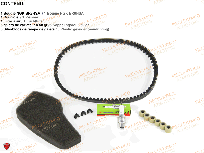 1.SET ENTRETIEN KYMCO PEOPLE 50 2T