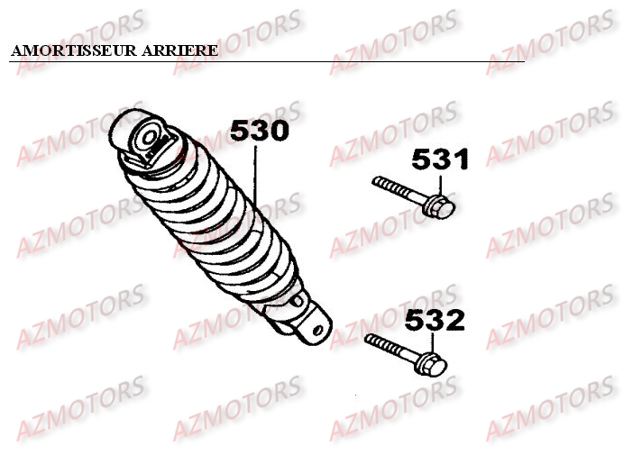ARMORTISSEUR ARRIERE AZMOTORS PEOPLE 50 2T