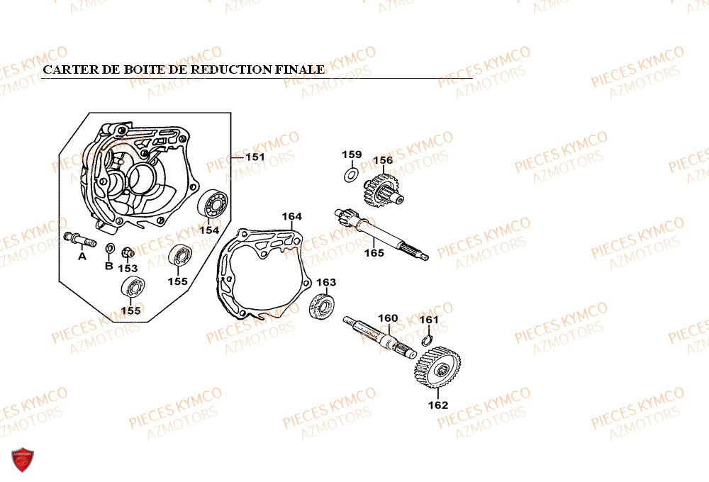 Carter De Boite KYMCO Pieces PEOPLE 50cc 2T (BA10AG)