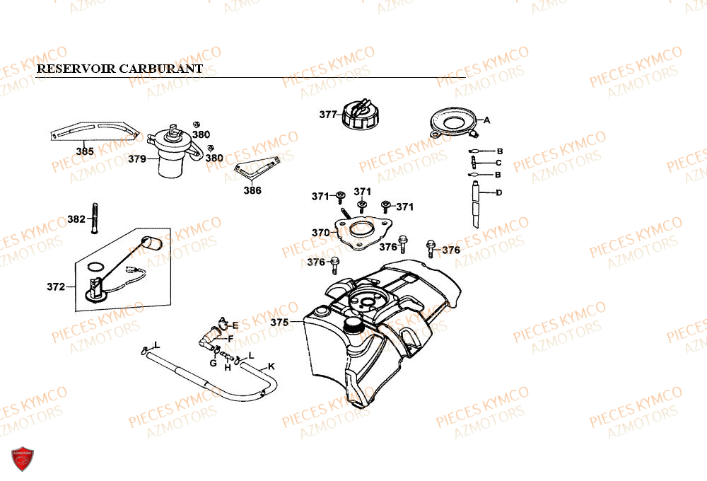 Reservoir KYMCO Pieces PEOPLE 50cc 2T (BA10AG)