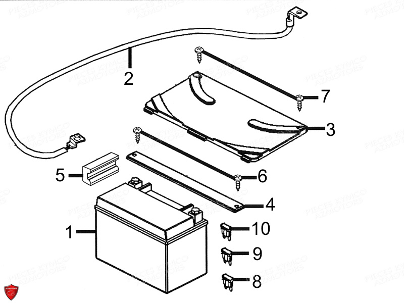 BATTERIE YT12A-BS YUASA (ORIGINE) KYMCO pour BATTERIE de PEOPLE125-GT-III