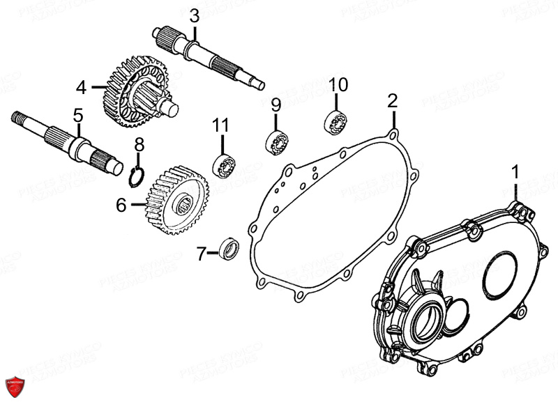 Transmission KYMCO Pièces Scooter Kymco PEOPLE GT 125I EURO III (BF25AA)