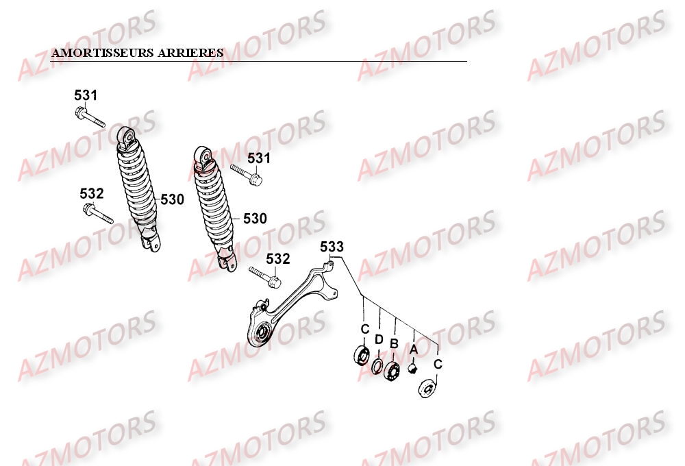 Amortisseurs Arriere AZMOTORS 