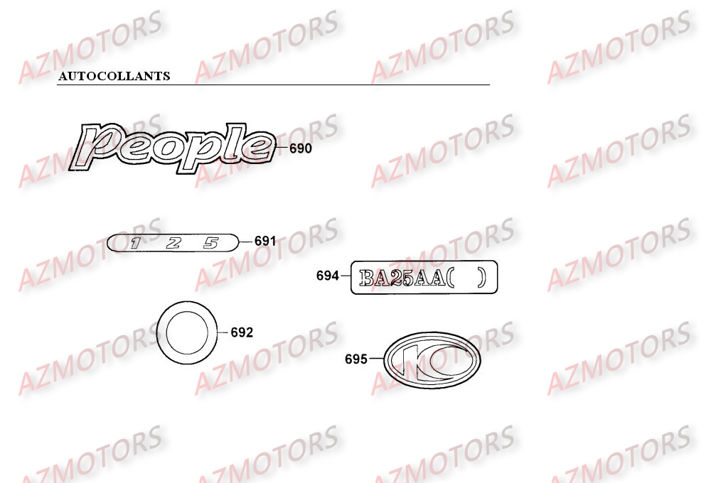 Autocollants AZMOTORS 
