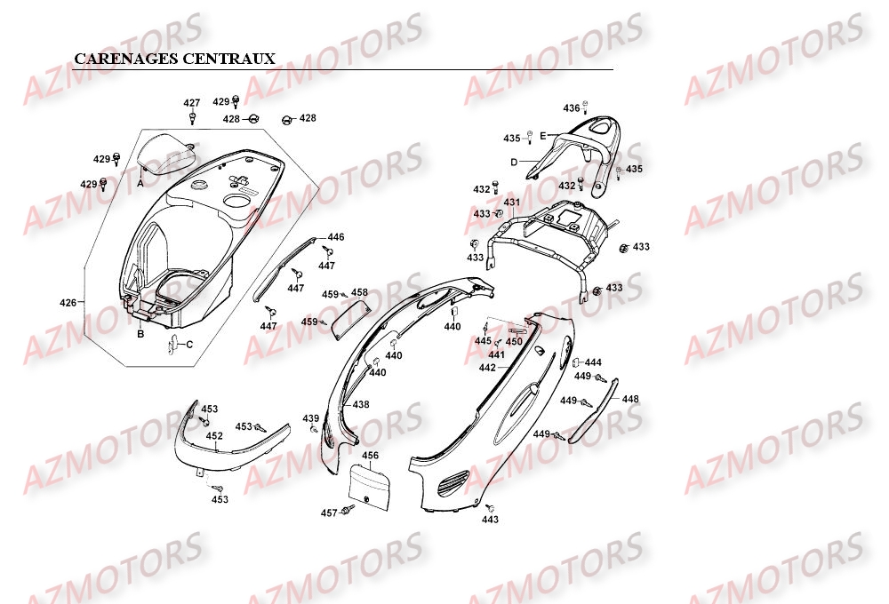 Carenages Centraux AZMOTORS 