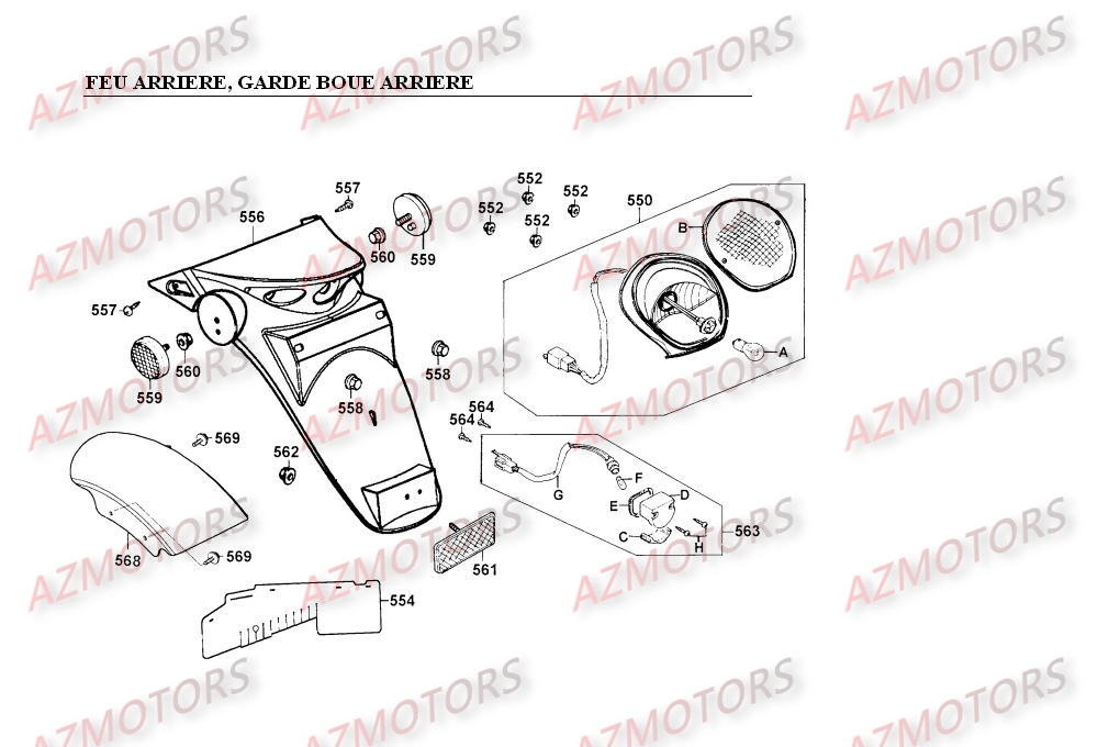 Feux Arriere   Garde Boue AZMOTORS 