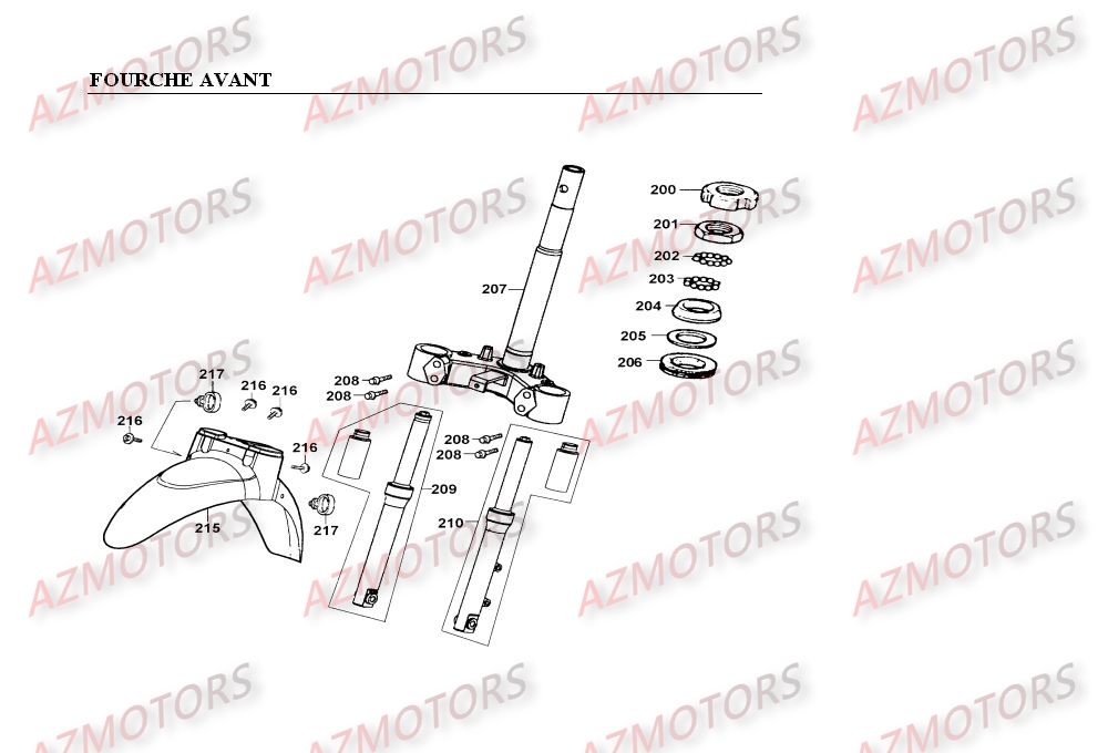 Fourche Avant AZMOTORS 