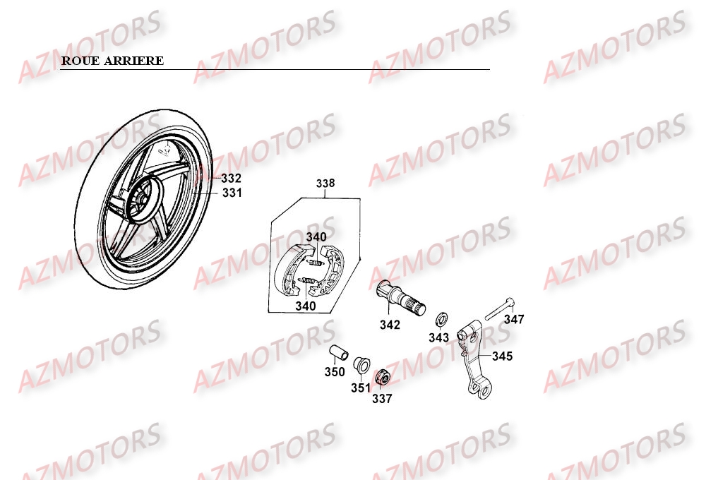 Roue Arriere AZMOTORS 