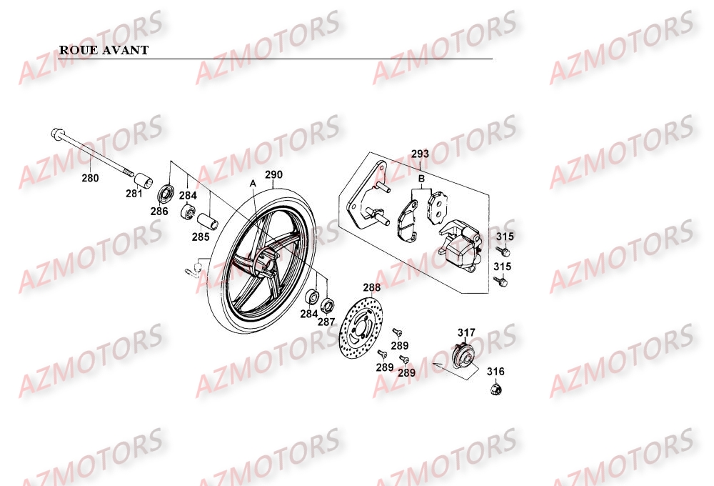 Roue Avant AZMOTORS 