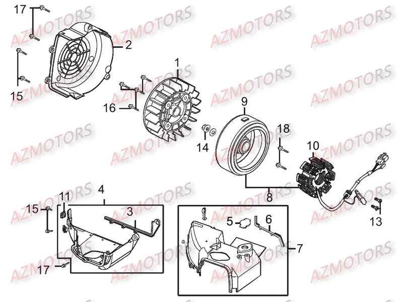 ALLUMAGE TURBINE DE REFROIDISSEMENT KYMCO PEOPLE125 ONE