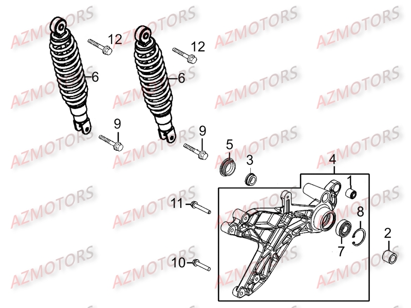 AMORTISSEURS KYMCO PEOPLE125 ONE