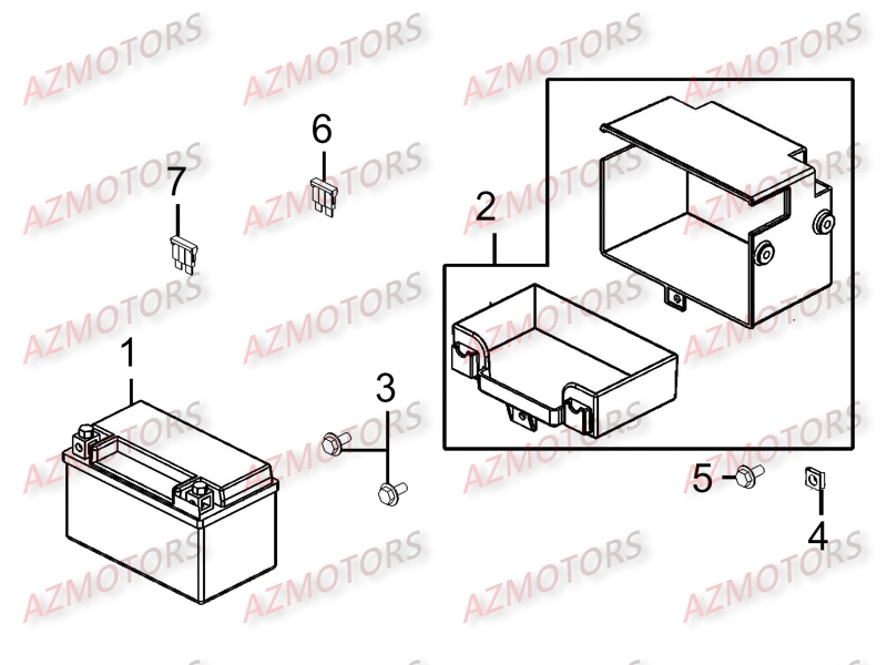 BATTERIE YTX7A-BS YUASA (ORIGINE) KYMCO pour BATTERIE de PEOPLE125-ONE